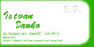 istvan damko business card